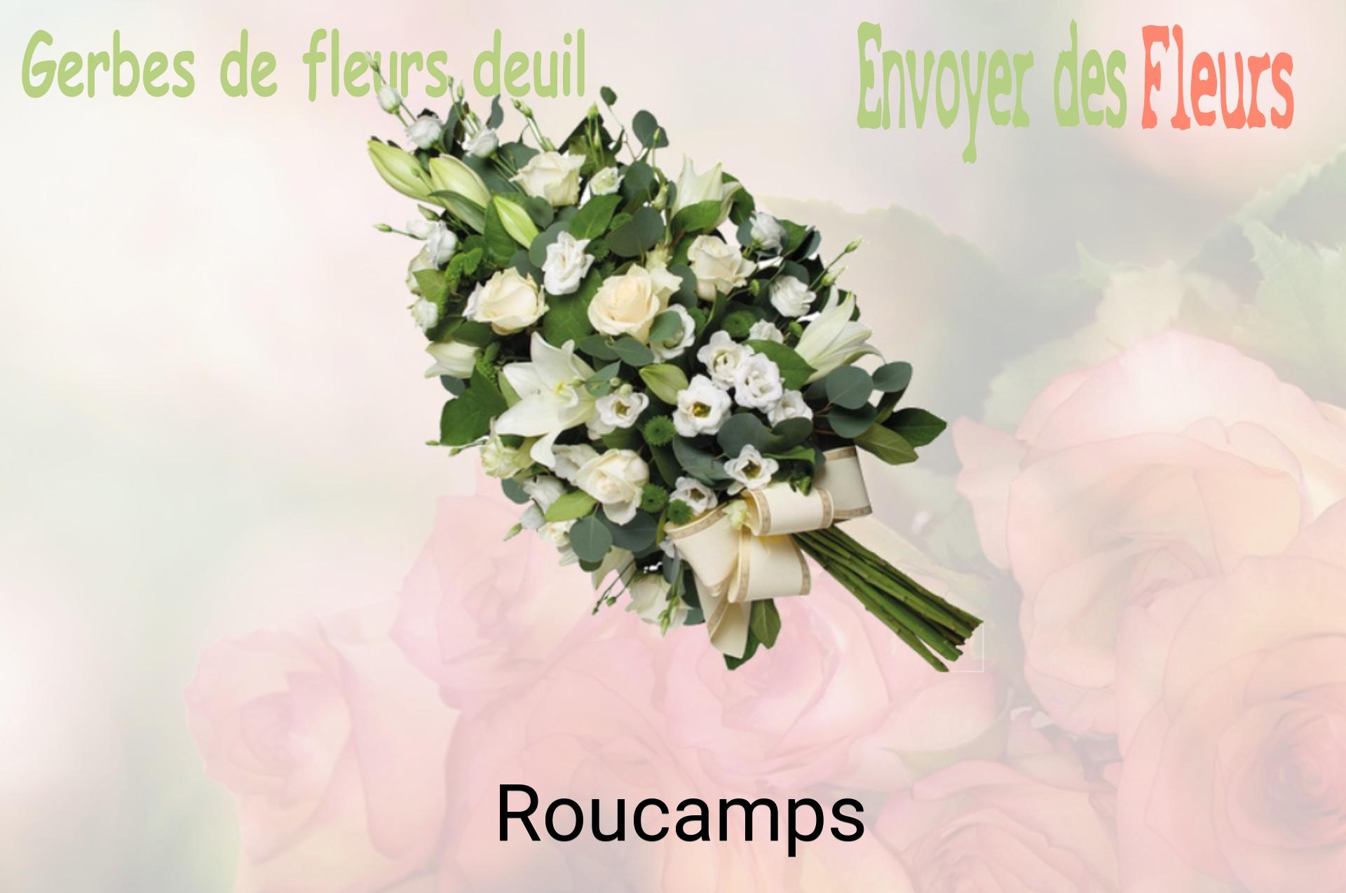 Gerbe de fleurs de deuil livrée à Roucamps